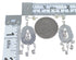 Southwestern Mulitcolor Sterling Silver Post Dangle Earrings YX53309